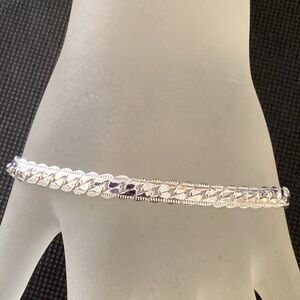 Sterling Silver 925 5mm Wide women’s Bracelet 10gm